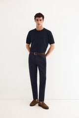 Pedro del Hierro Structured slim fit chinos Blue