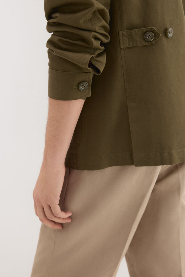 Pedro del Hierro Linen blend overshirt Green