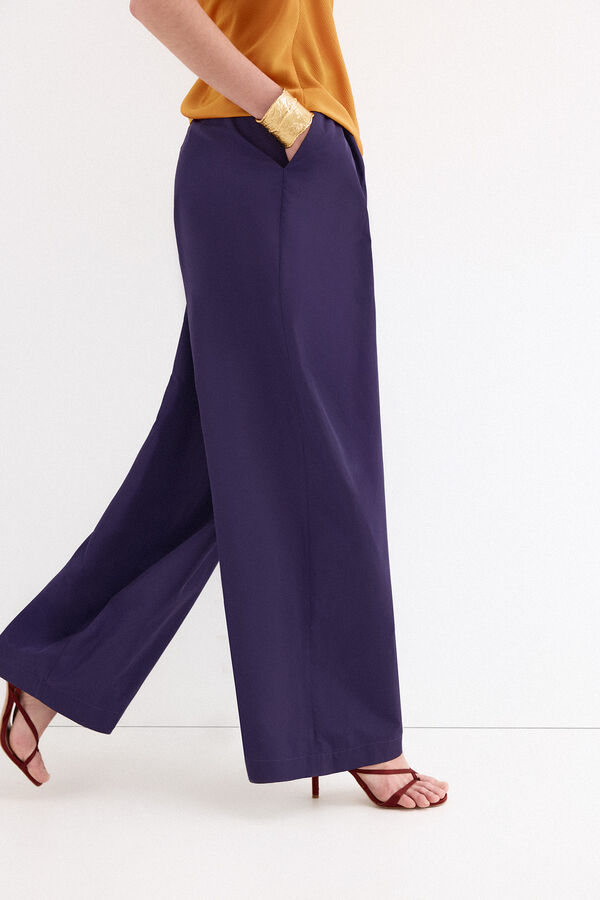 Pedro del Hierro Cal&ccedil;a em tafet&aacute; Azul