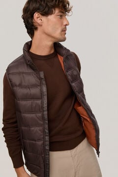 Pedro del Hierro Ultralight quilted gilet Brown