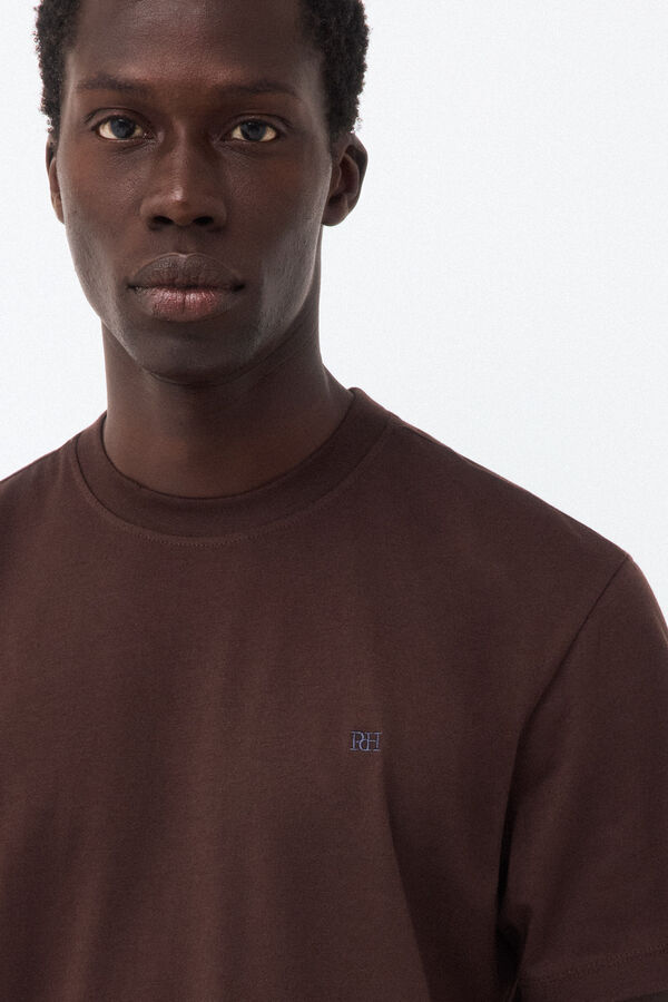 Pedro del Hierro Basic T-shirt Brown