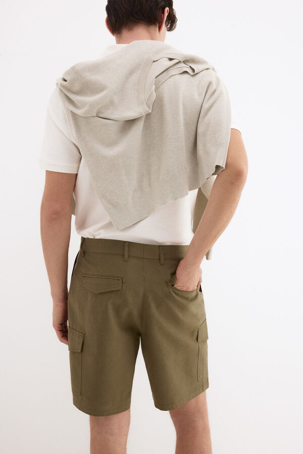 Pedro del Hierro Regular cargo Bermuda shorts Green