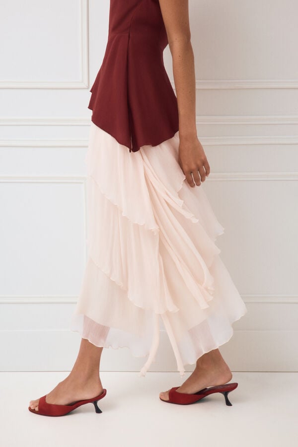 TFP by Tamara Falc&oacute; Asymmetric dress Burgundy