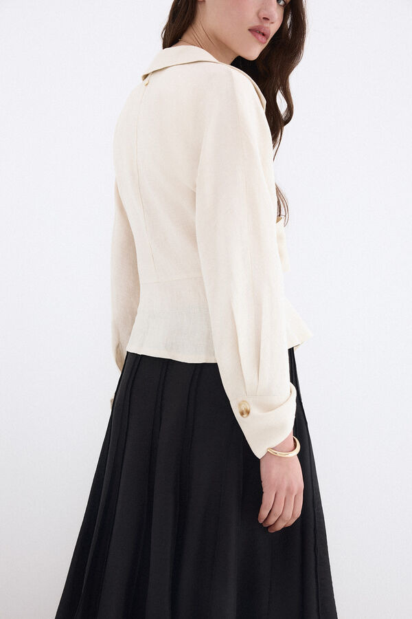 Pedro del Hierro Tie-front blazer Ecru