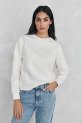 Pedro del Hierro Sweatshirt com logo Ecru