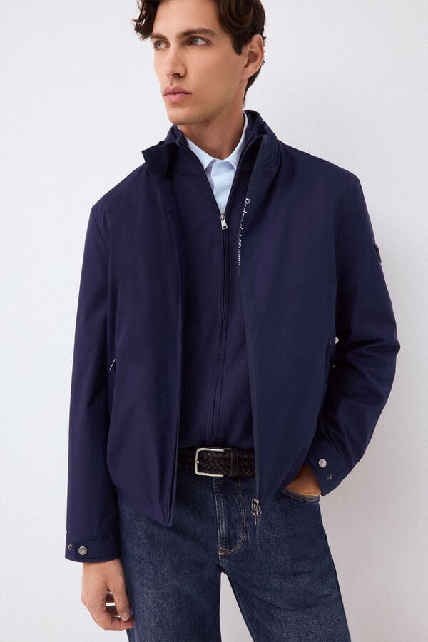 Pedro del Hierro Lightweight technical jacket Blue