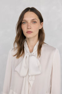 Pedro del Hierro Blusa com babados e laçada