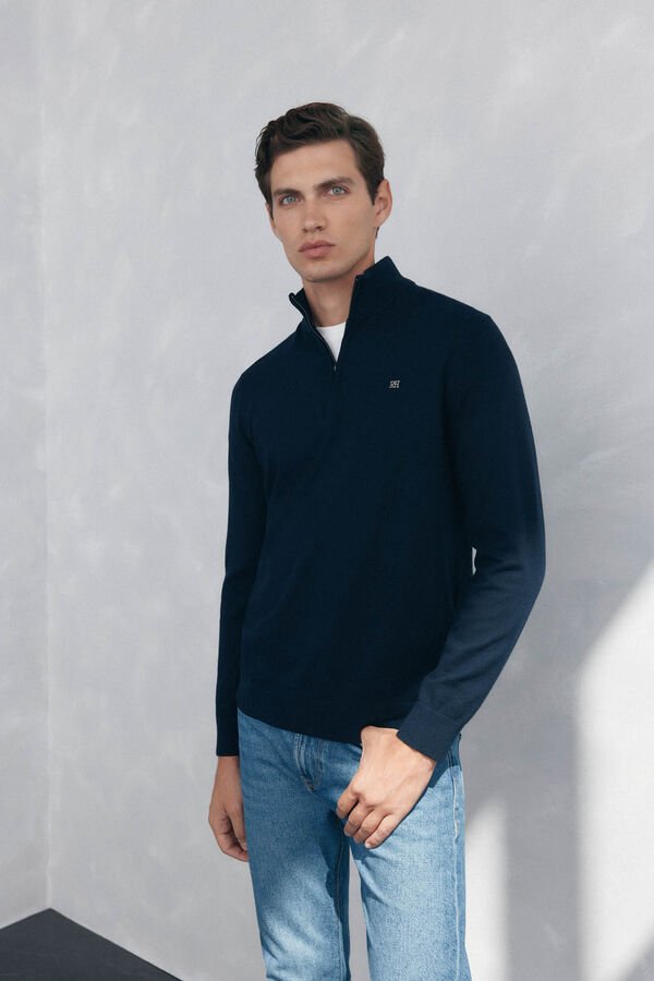 Pedro del Hierro Semi-swan sweater Blue