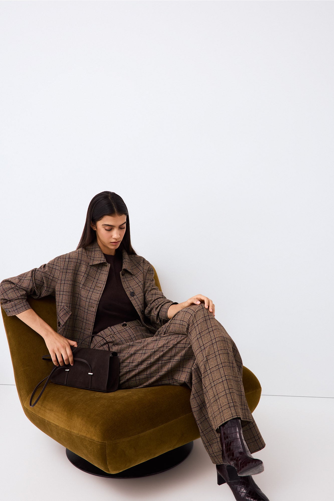 Pedro del Hierro Harris check trousers