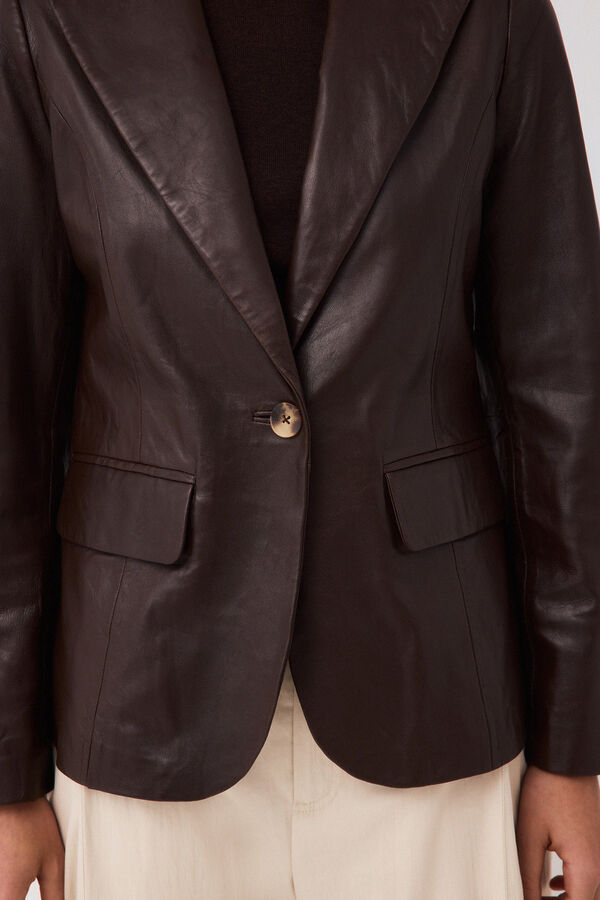 Pedro del Hierro Suede bomber jacket Brown