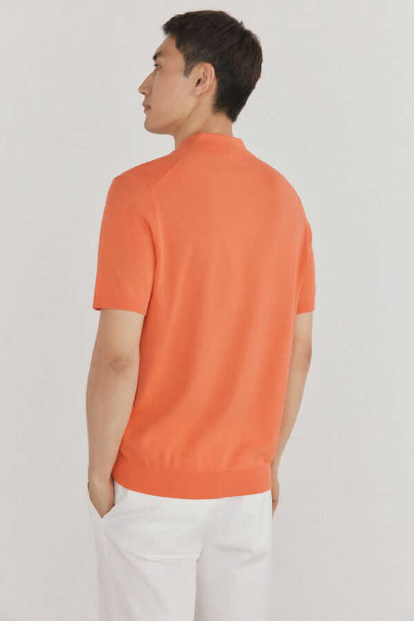 Pedro del Hierro Camisa polo de algodão de manga curta premium Vermelho