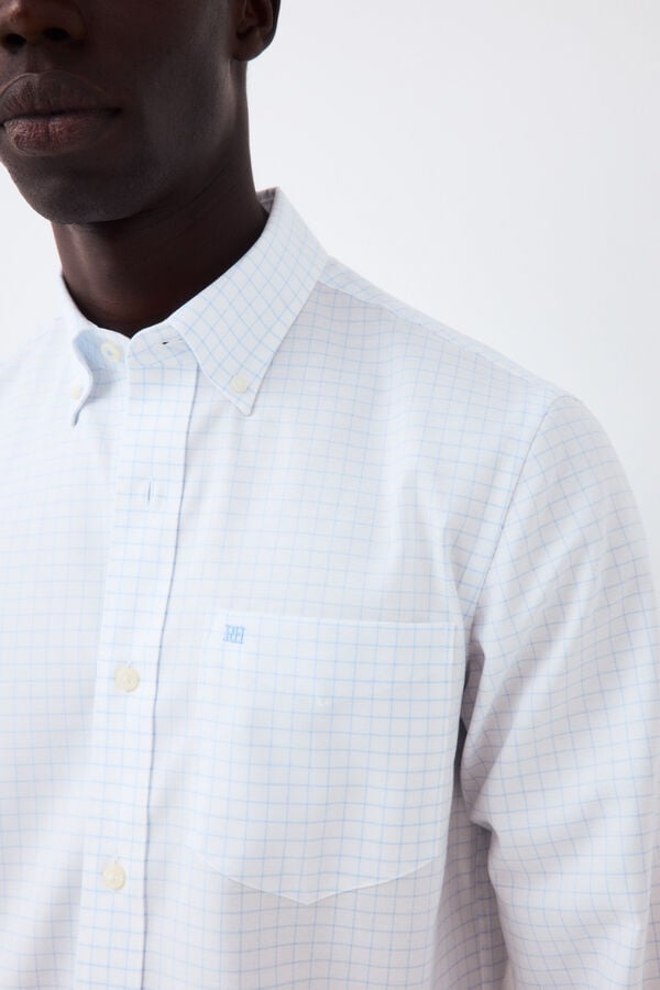 Pedro del Hierro Plaid shirt Blue
