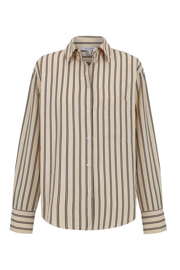 Pedro del Hierro striped oversized shirt Ecru
