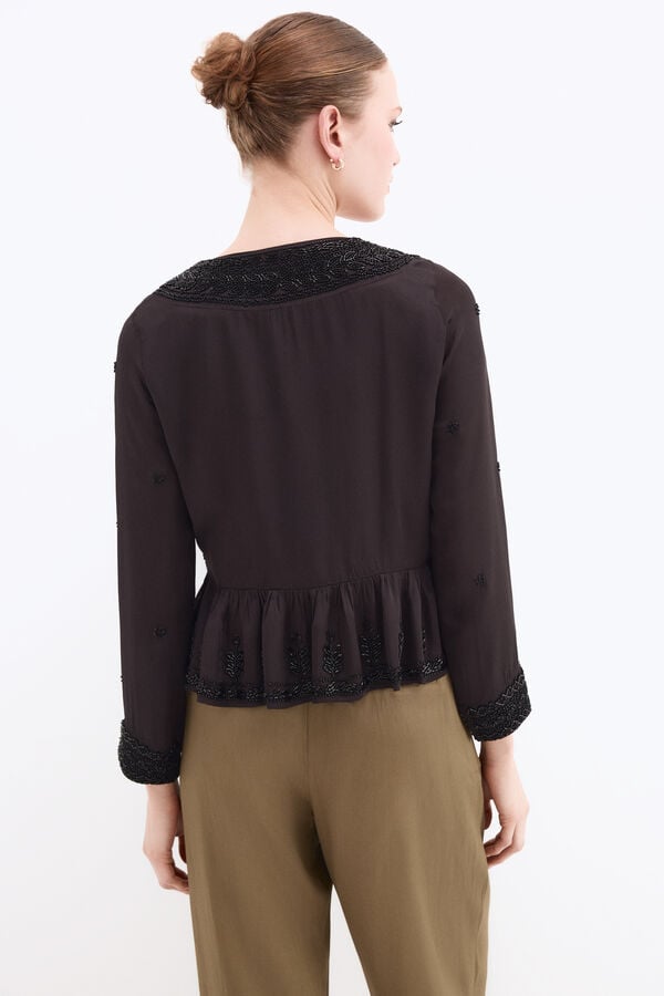 Pedro del Hierro Black gemstones jacket Black