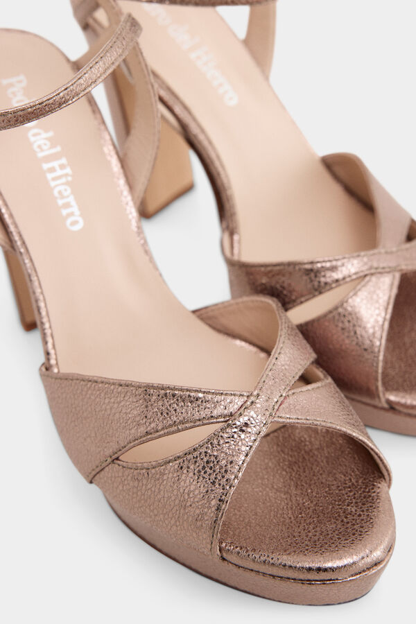 Pedro del Hierro Multi-strap heel sandal Yellow