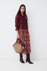 Pedro del Hierro Printed long skirt Beige