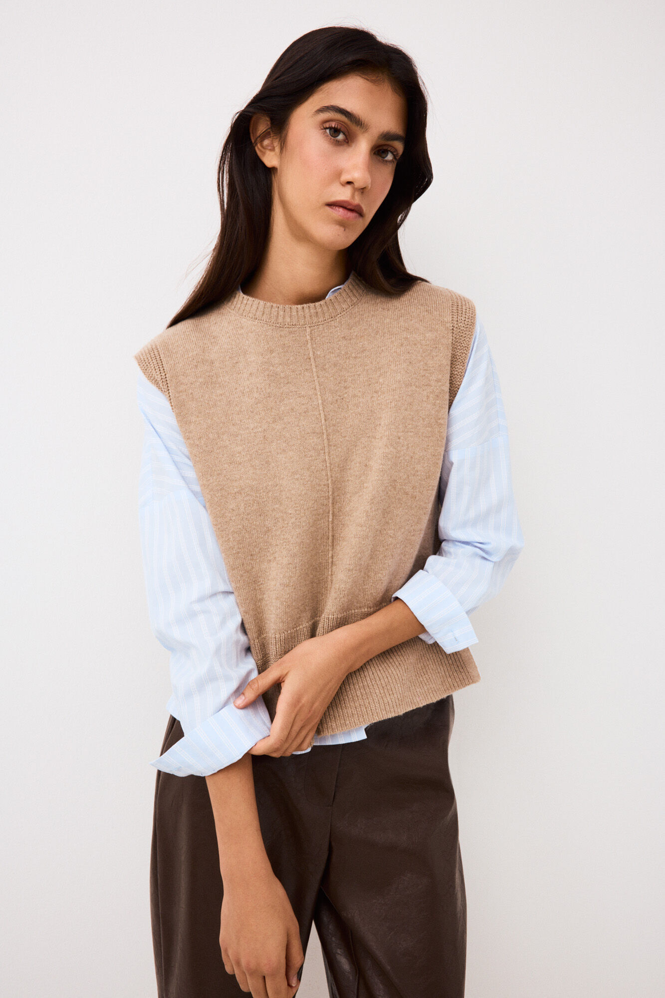 Pedro del Hierro Central seam knit gilet