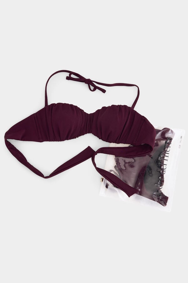 Pedro del Hierro Ruched bikini Burgundy