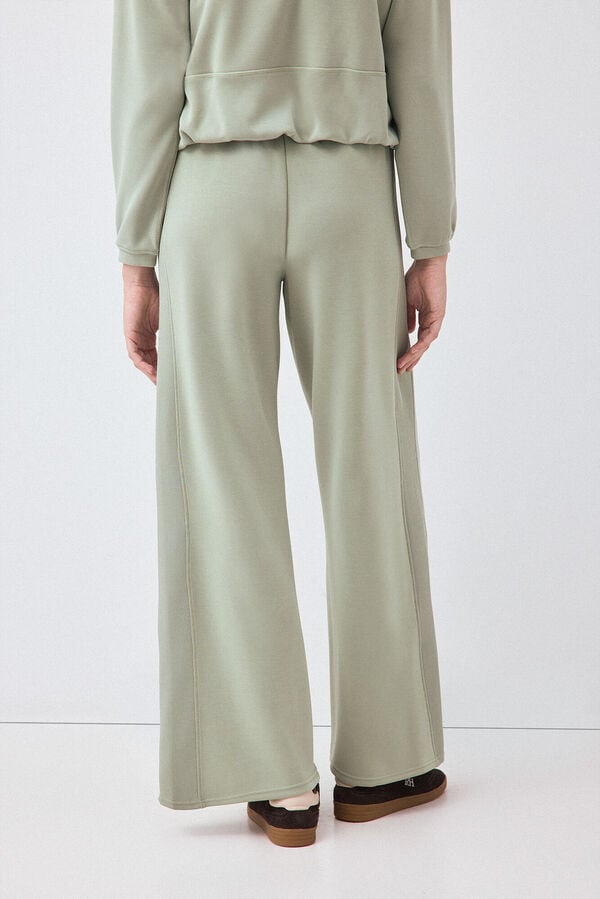 Pedro del Hierro Soft touch flare trousers Green