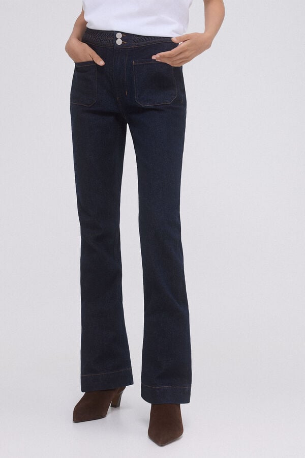 Pedro del Hierro Full length flared jeans Blue