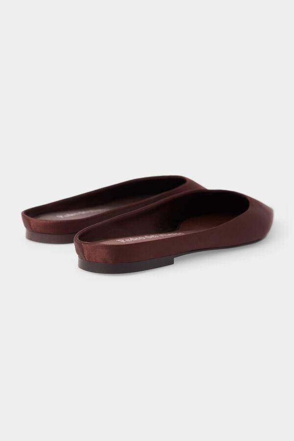 Pedro del Hierro Leather mule ballet flats Brown