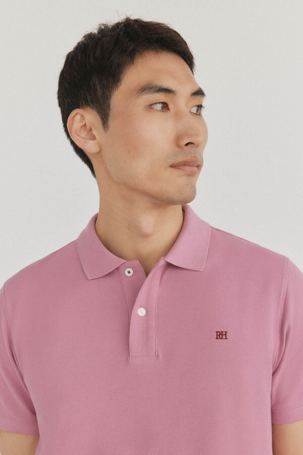 Pedro del Hierro Polo básico regular em piqué Rosa