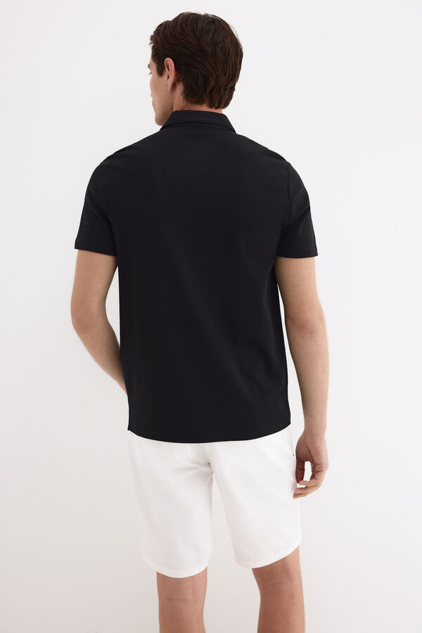 Pedro del Hierro Polo mercerizado Preto
