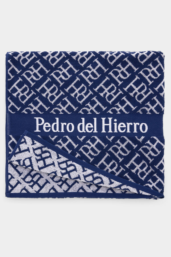 Pedro del Hierro Logos beach towel Blue
