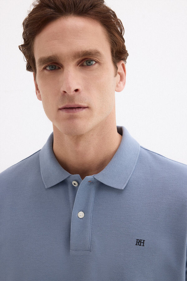 Pedro del Hierro Polo b&aacute;sico piqu&eacute; Azul