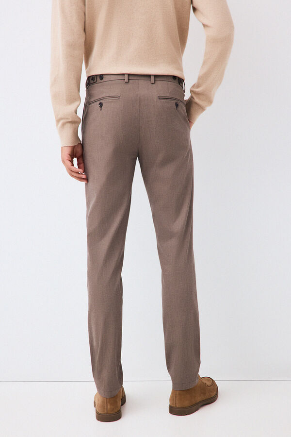 Pedro del Hierro Oversized slim chinos Brown