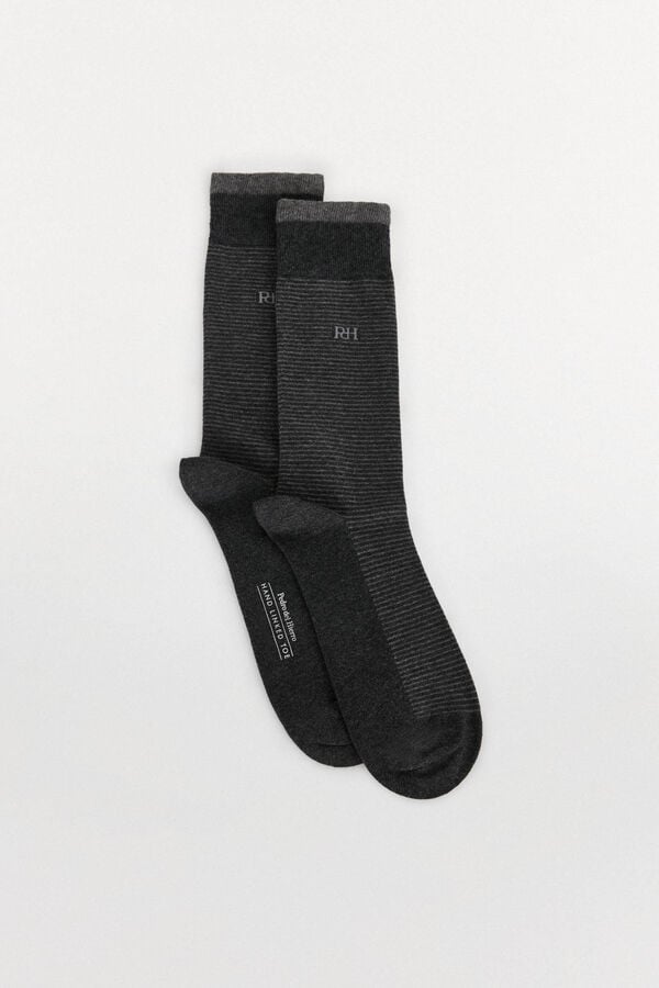Pedro del Hierro Sport striped socks Grey