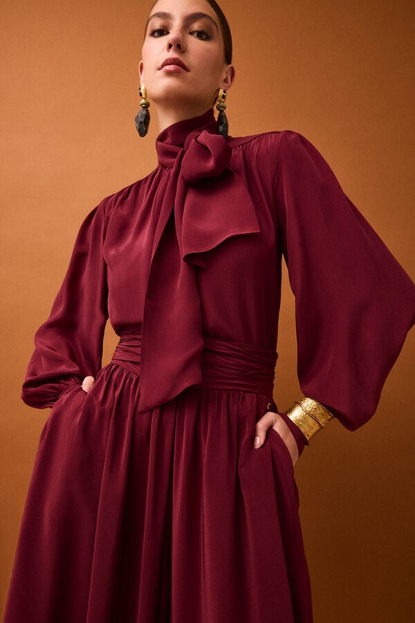 Pedro del Hierro Bow parade blouse Brown