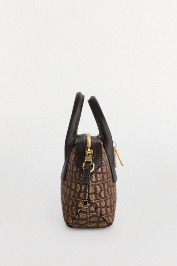 Pedro del Hierro mini jacquard bowling bag Brown