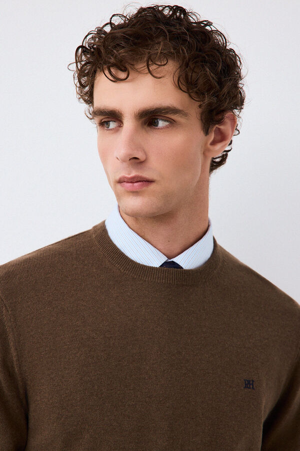 Pedro del Hierro Cashmere merino wool premium jumper Brown