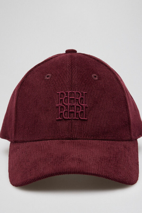 Pedro del Hierro Gorra de pana burdeos Morado