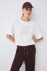 Pedro del Hierro T-shirt oversize activewear logo Branco