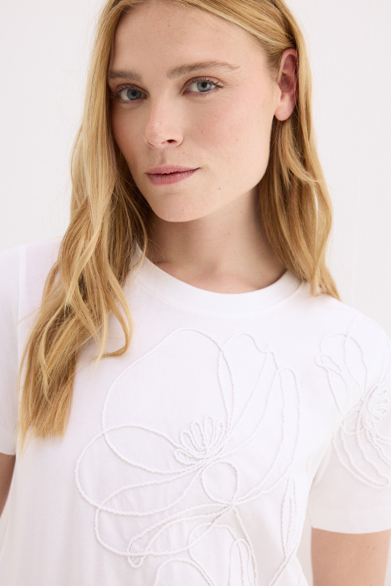 Pedro del Hierro T-shirt de manga curta bordado cordon