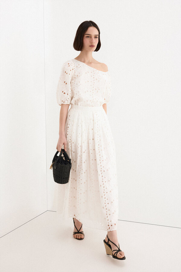 TFP by Tamara Falc&oacute; Embroidered skirt Orange