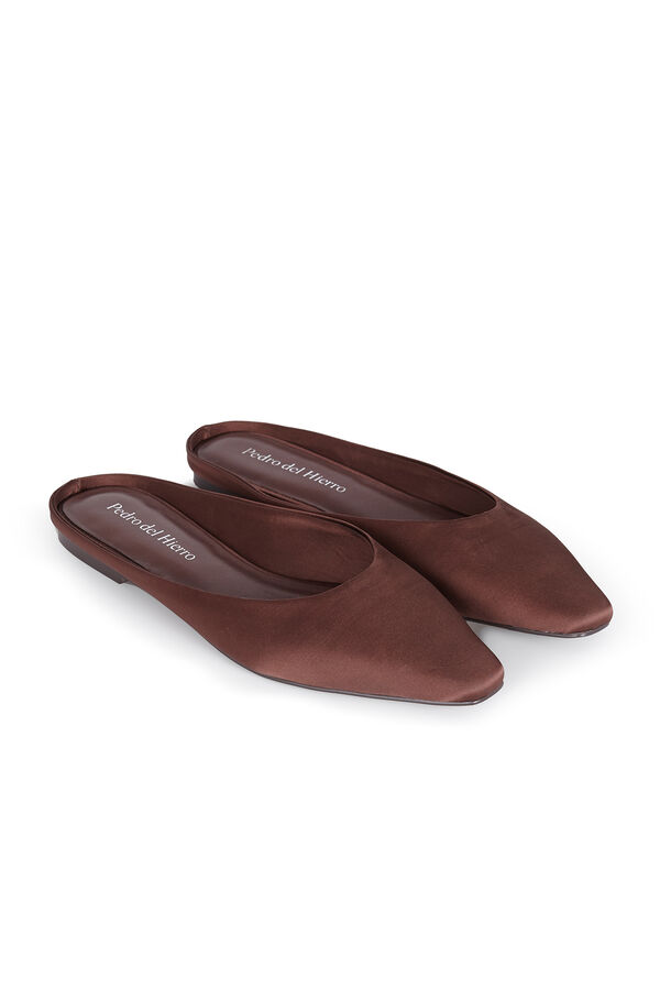 Pedro del Hierro Leather mule ballet flats Brown