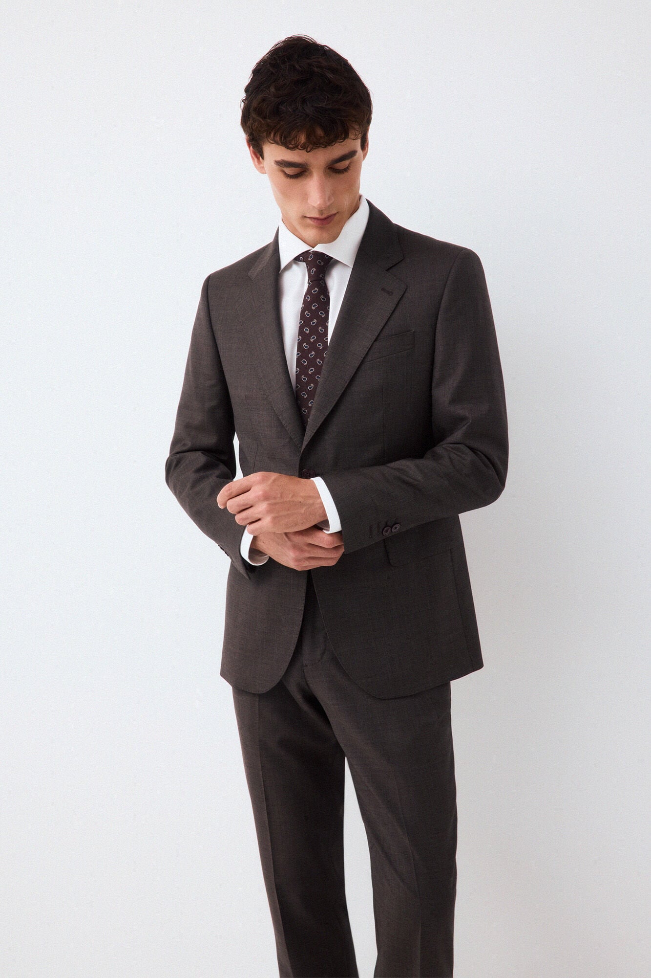 Pedro del Hierro Tailored high-waisted serge coordinated suit jacket
