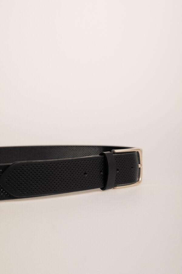 Pedro del Hierro Micro-perforated leather belt Brown