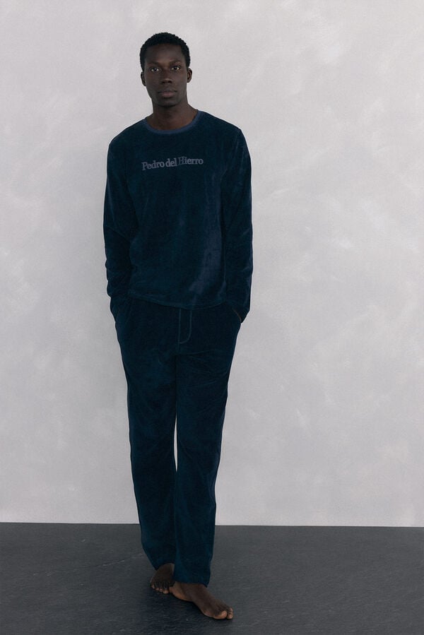 Pedro del Hierro Velvet pyjamas set Blue