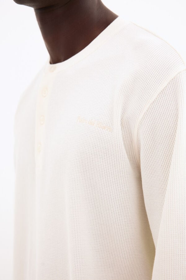 Pedro del Hierro Spanish cotton waffle T-shirt White