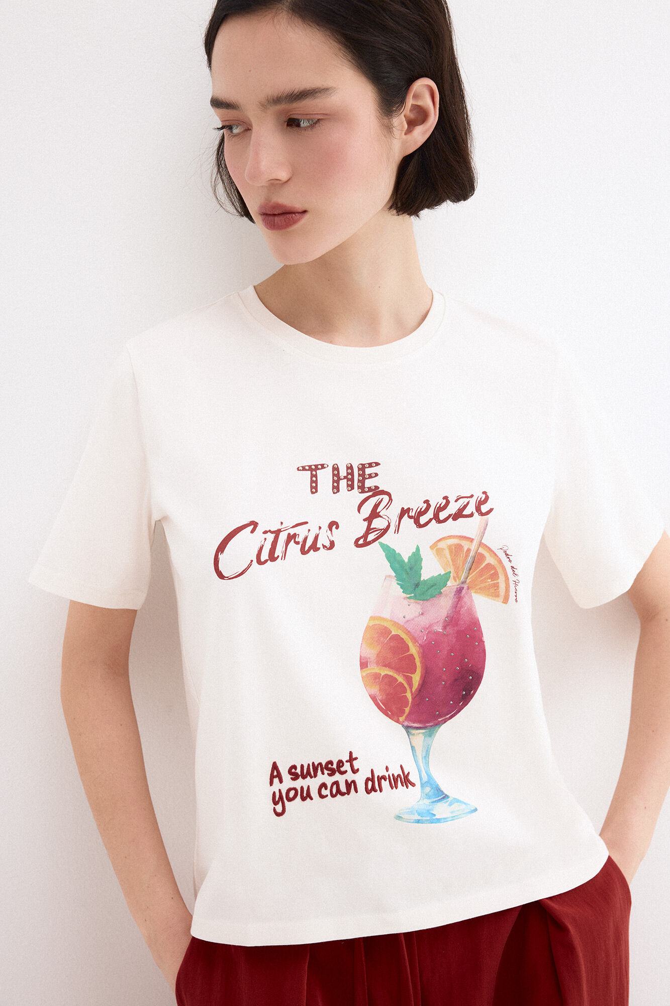 Pedro del Hierro T-shirt estampado frontal