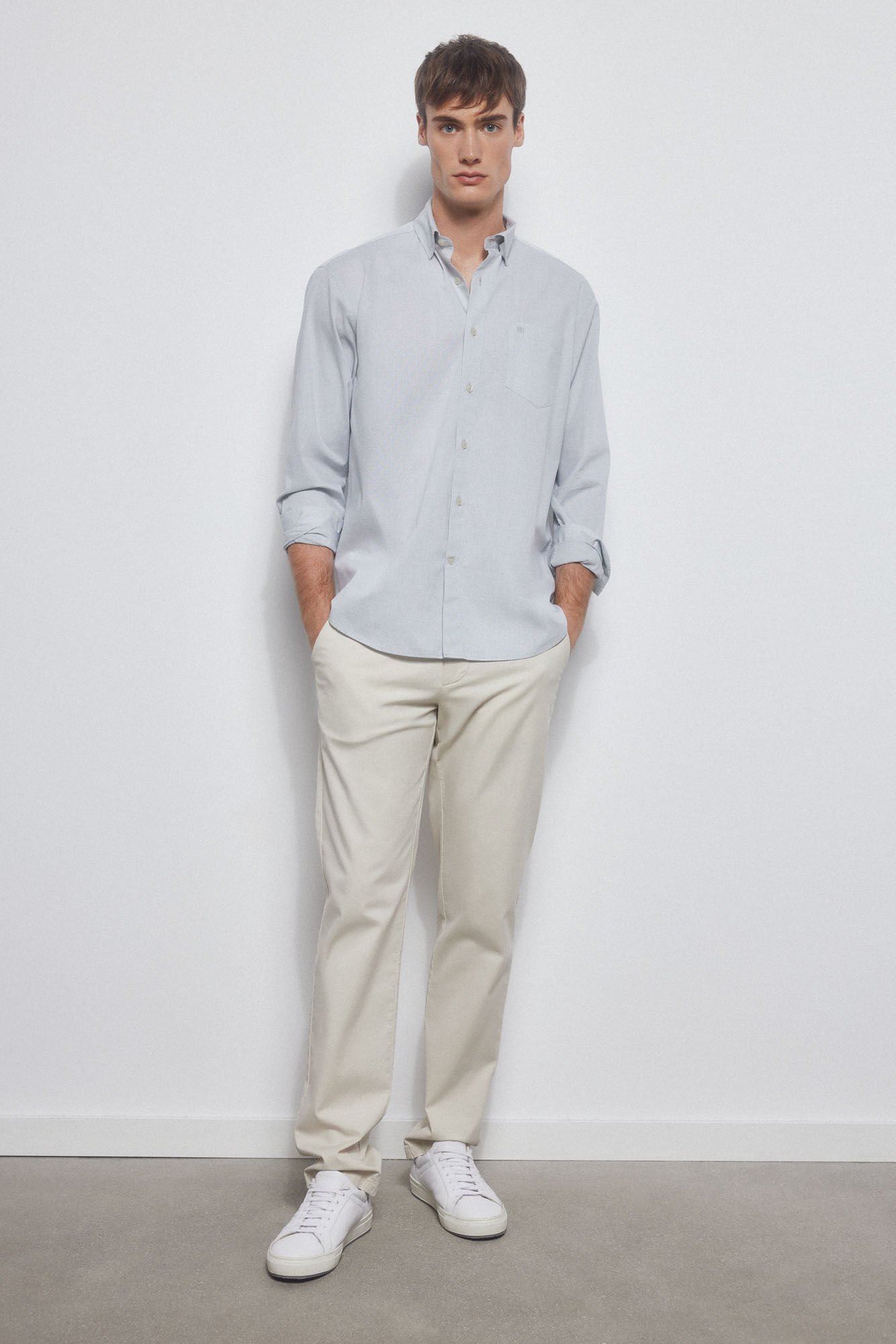 Pedro del Hierro Plain textured shirt