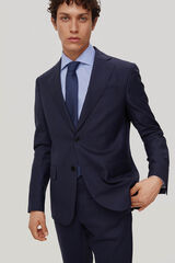 Pedro del Hierro Blazer fato quadrados gales slim fit Azul