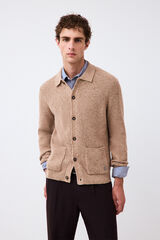 Pedro del Hierro Italian premium yarn knit cardigan Brown