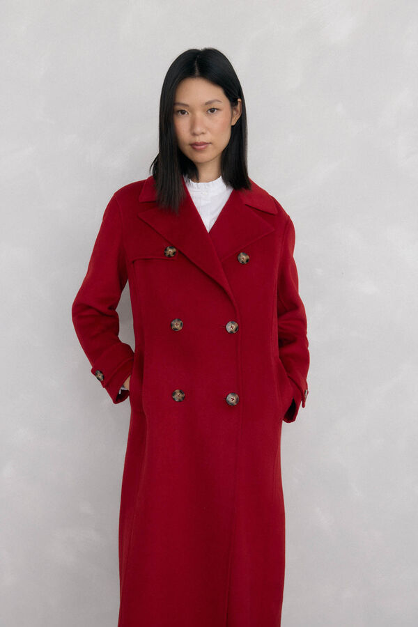 Pedro del Hierro Long double-sided trench coat Red