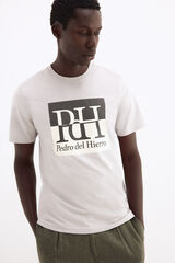 Pedro del Hierro T-shirt com logo grande Cizento