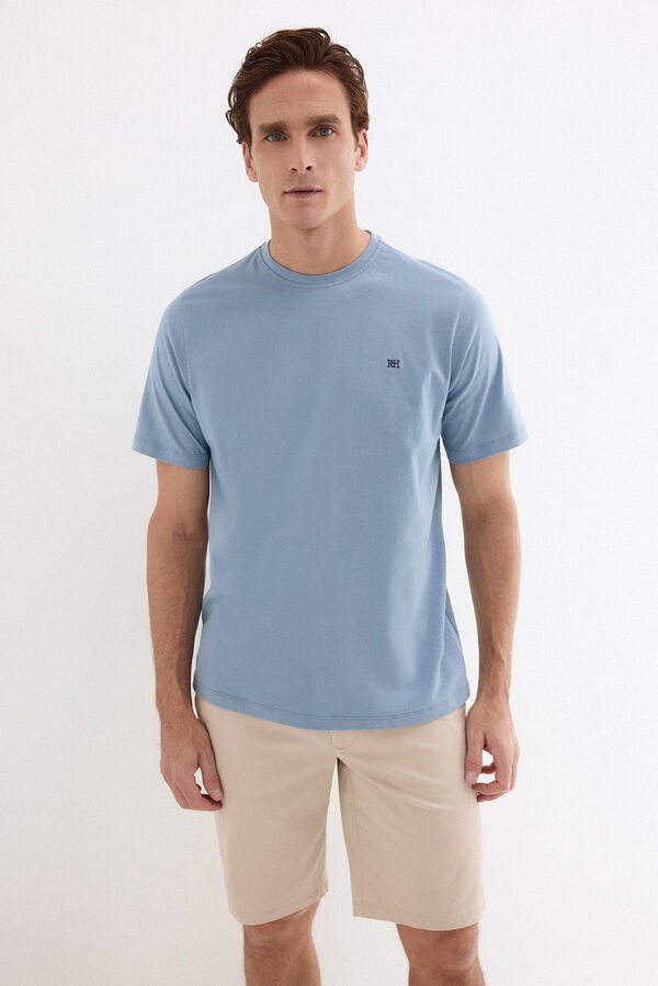 Pedro del Hierro Basic T-shirt Blue